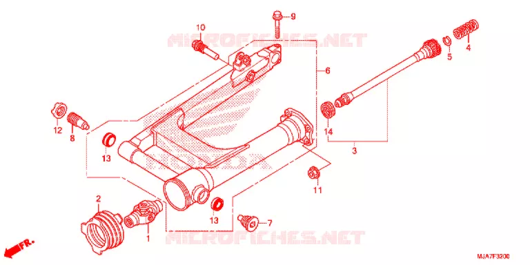 SWINGARM - CHAIN CASE Honda MOTO 750 SHADOW 2019  VT750CSJ