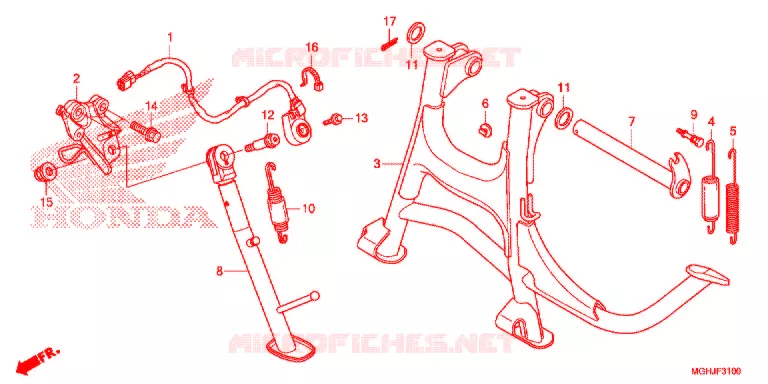 SIDE STAND Honda MOTO 1200 CROSSTOURER 2018  VFR1200XAJ