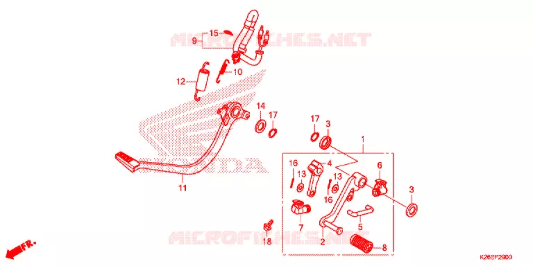PEDAL Honda MOTO 125 MSX 2017  MSX125H_TH