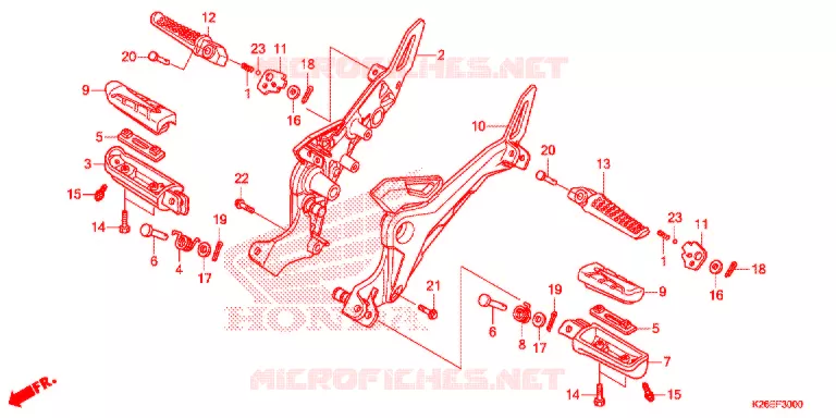 PEDAL Honda MOTO 125 MSX 2017  MSX125H_TH
