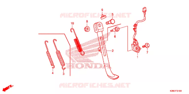 SIDE STAND Honda MOTO 125 MSX 2017  MSX125H_TH