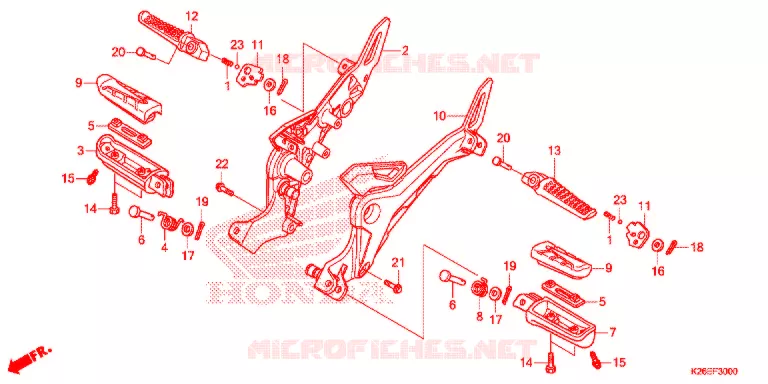 PEDAL Honda MOTO 125 MSX 2017  MSX125H_TH