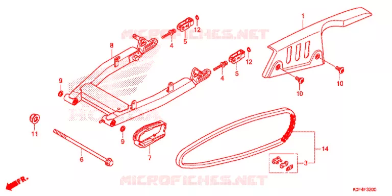 SWINGARM - CHAIN CASE Honda MOTO 125 MONKEY 2018  Z125MK