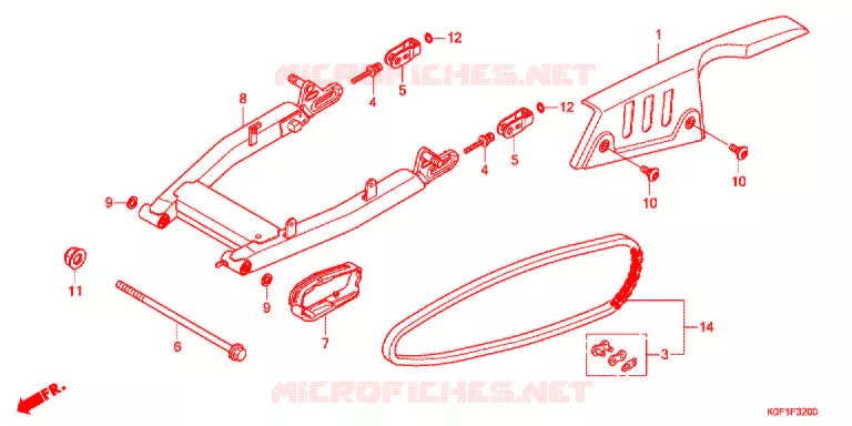 SWINGARM - CHAIN CASE Honda MOTO 125 MONKEY 2020  Z125MAK