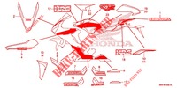 STICKERS (2) for Honda CBR 1000 VICTORY RED 2017