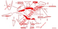 STICKERS (2) for Honda CBR 1000 ABS RED 2017