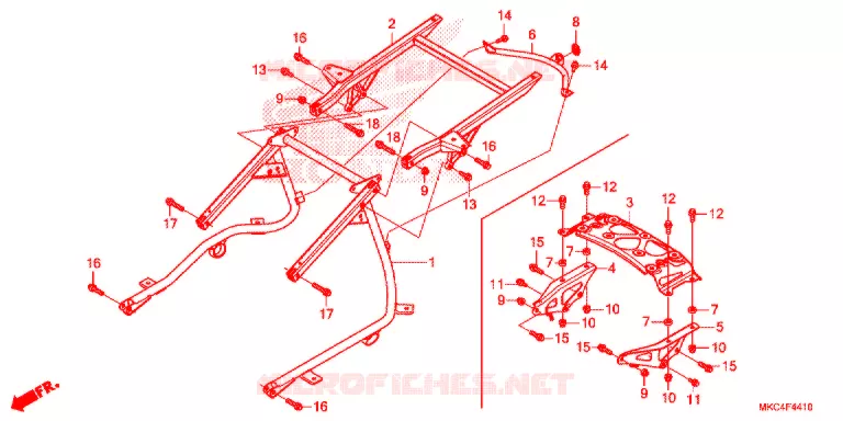 LUGGAGE RACK Honda MOTO 1800 GOLD-WING 2018  GL1800DAJ