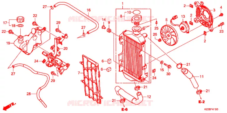 RADIATOR Honda MOTO 250 CRF 2018  CRF250RDAJ