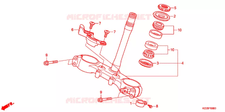 STEERING STEM Honda MOTO 250 CRF 2018  CRF250RDAJ
