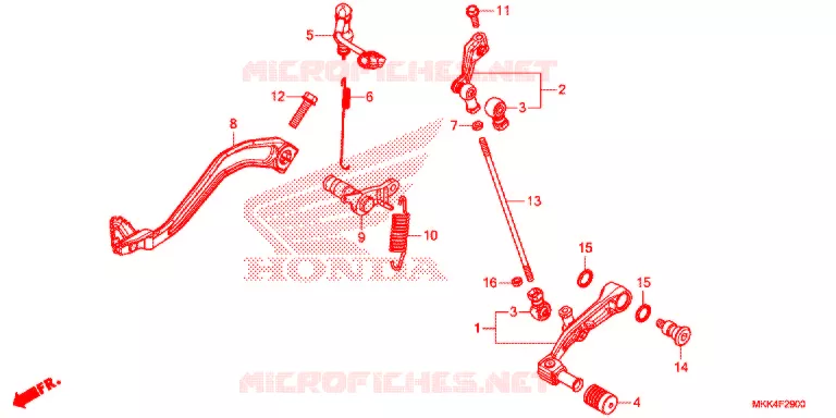 PEDAL Honda MOTO 1000 AFRICA-TWIN 2018  CRF1000DJ