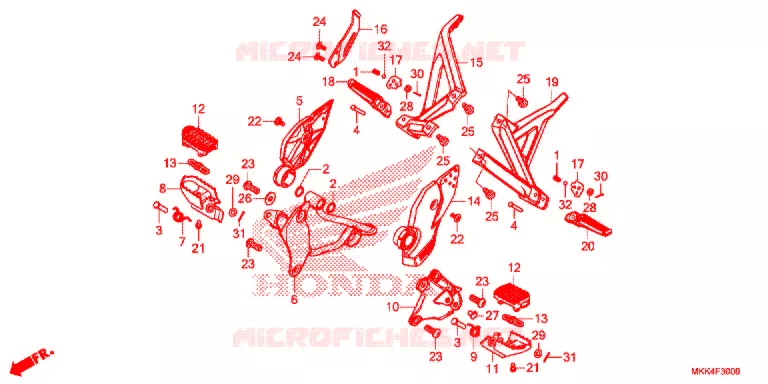 PEDAL Honda MOTO 1000 AFRICA-TWIN 2018  CRF1000DJ