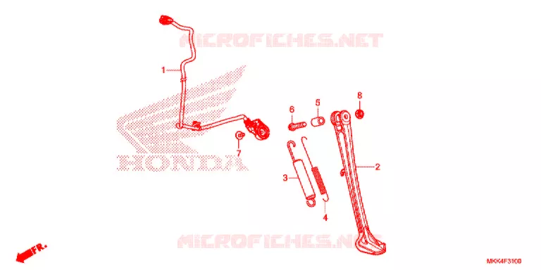 SIDE STAND Honda MOTO 1000 AFRICA-TWIN 2018  CRF1000DJ
