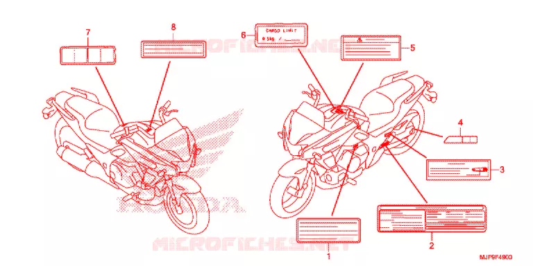 CAUTION LABEL (1) Honda MOTO 700 CTX 2017  CTX700DH