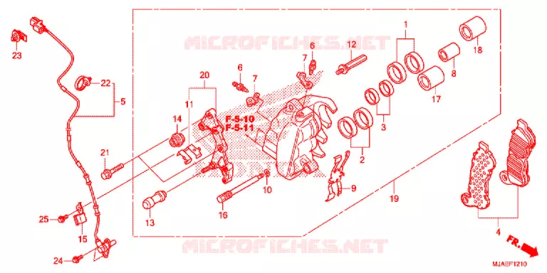 FRONT BRAKE CALIPER (VT750CS/C2S) Honda MOTO 750 SHADOW 2017  VT750CSH