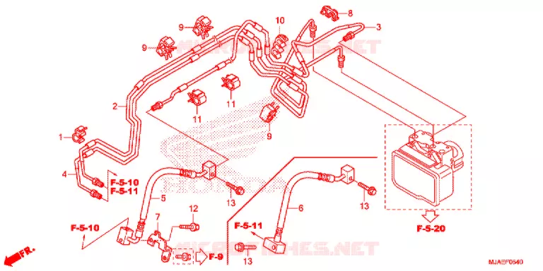 FRONT BRAKE PIPE Honda MOTO 750 SHADOW 2017  VT750CSH