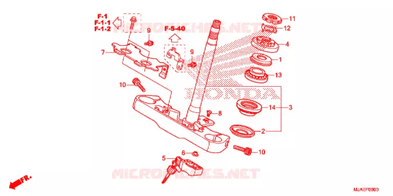 STEERING STEM (VT750CS/C2B/C) Honda MOTO 750 SHADOW 2017  VT750CSH