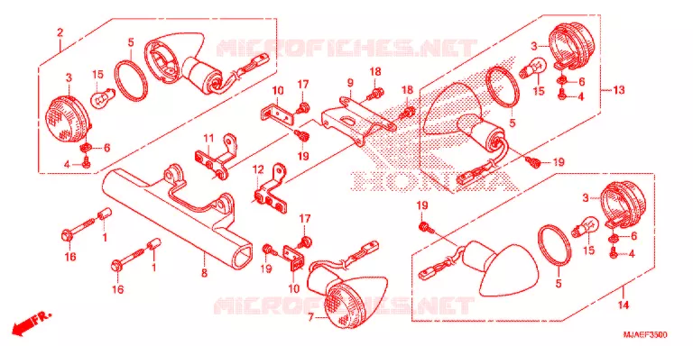 INDICATOR (VT750CS/C2B/C) Honda MOTO 750 SHADOW 2017  VT750CSH