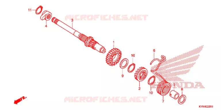 KICKSTARTER AXLE Honda MOTO 110 CRF 2018  CRF110FJ