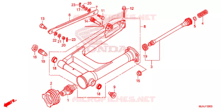 SWINGARM - CHAIN CASE Honda MOTO 750 SHADOW 2018  VT750CSJ