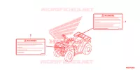 CAUTION LABEL for Honda TRX 250 FOURTRAX RECON Standard 2021