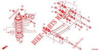 REAR SHOCK ABSORBER (2) for Honda GOLD WING 1800 F6C 2015