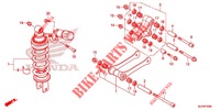 REAR SHOCK ABSORBER (2) for Honda GOLD WING 1800 F6C VALKYRIE BLACK 2014
