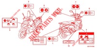 CAUTION LABEL (NSC50/MPD/WH) for Honda VISION 50 2012