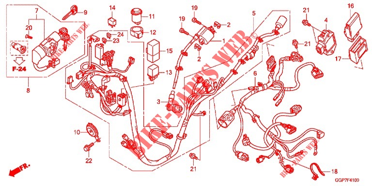 WIRE HARNESS (NSC50/MPD/WH) for Honda VISION 50 2012