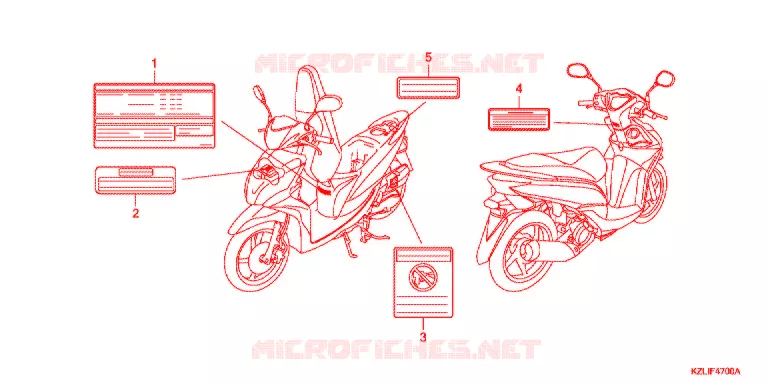 CAUTION LABEL   Honda SCOOTER 110 SPACY 2013  NSC110SC