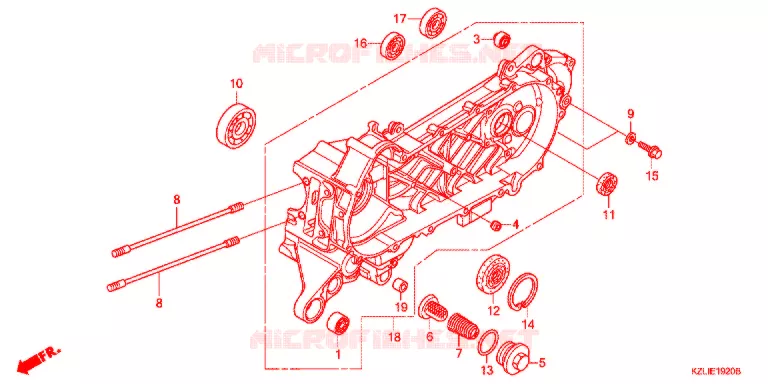 LEFT CRANKCASE  Honda SCOOTER 110 SPACY 2012  NSC110SC
