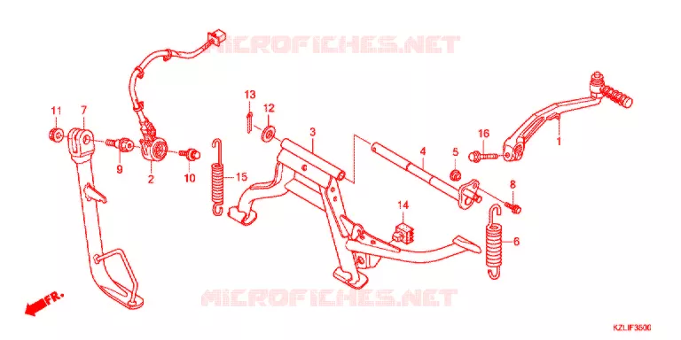 STAND/KICK STARTER ARM  Honda SCOOTER 110 SPACY 2016  NSC110SC