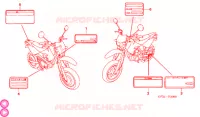 CAUTION LABEL for Honda XR 50 MOTARD 2007
