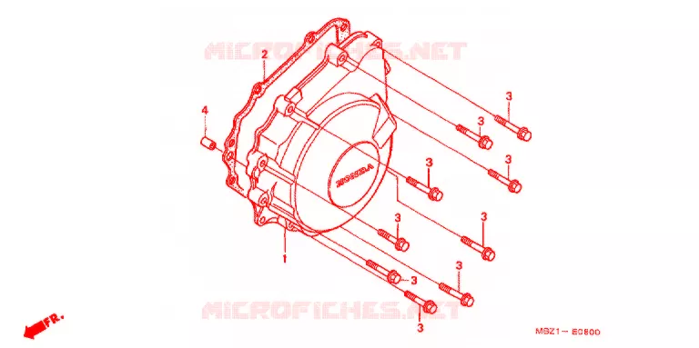 ALTERNATOR COVER Honda MOTO 600 HORNET 2000  CB600F2Y