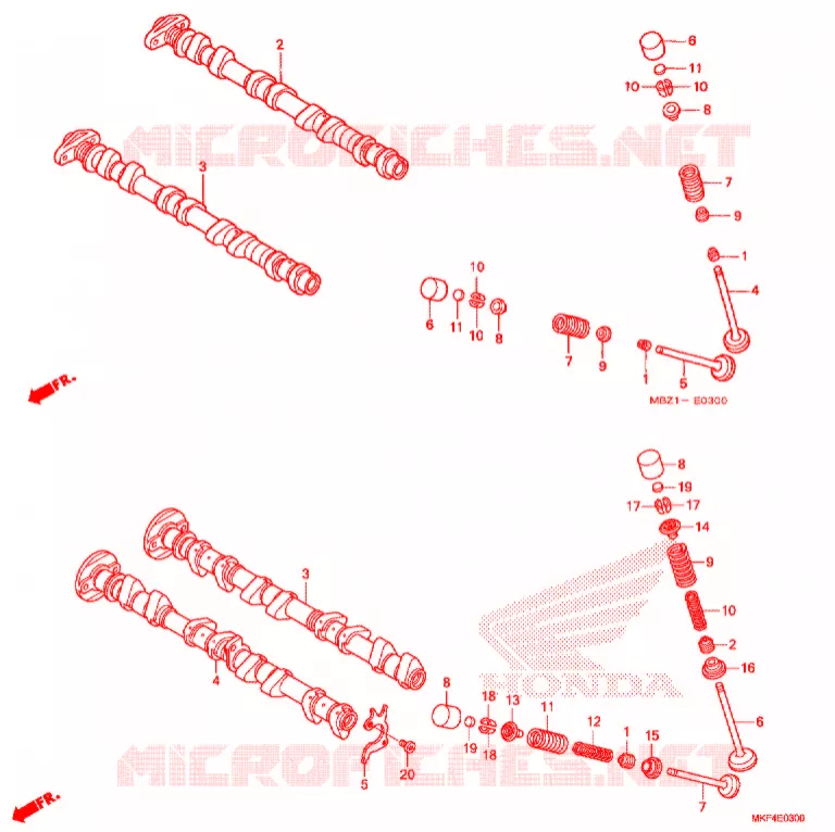 CAMSHAFT Honda MOTO 600 HORNET 2000  CB600F2Y