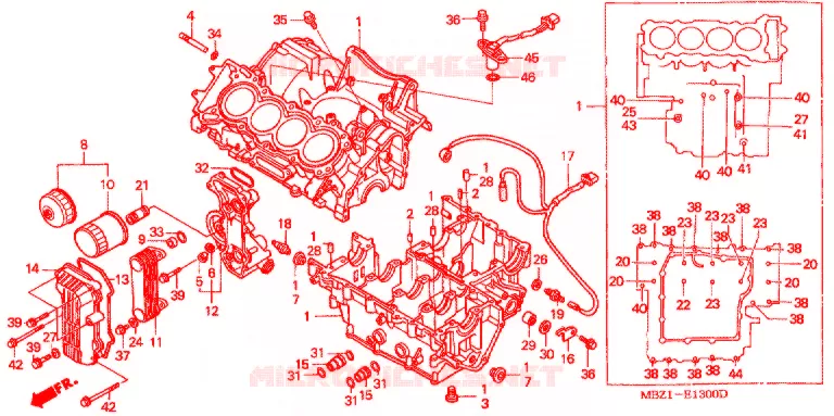 CRANKCASE - OIL PUMP Honda MOTO 600 HORNET 2000  CB600F2Y