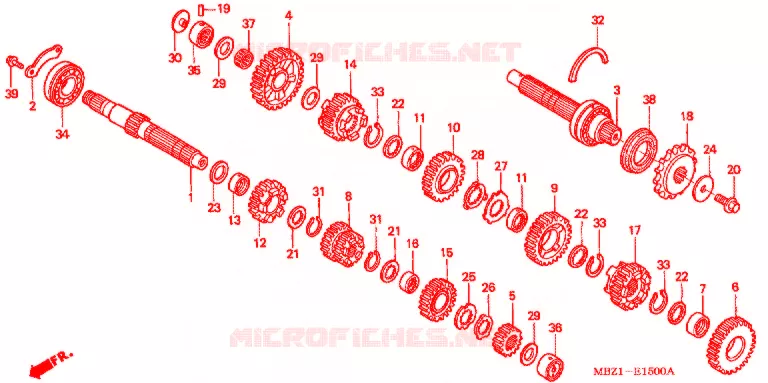 GEARBOX Honda MOTO 600 HORNET 2000  CB600F2Y