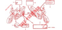 CAUTION LABEL (CB600FW/X) for Honda CB 600 HORNET 1998