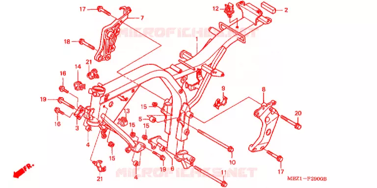 FRAME Honda MOTO 600 HORNET 1999  CB600FX