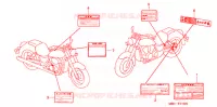 CAUTION LABEL for Honda SHADOW 400 1998