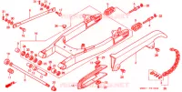 SWINGARM   CHAIN CASE for Honda SHADOW 400 1998