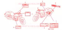 CAUTION LABEL for Honda SHADOW 400 BLACK 1999