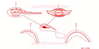 STICKERS for Honda SHADOW 400 BLACK 1999