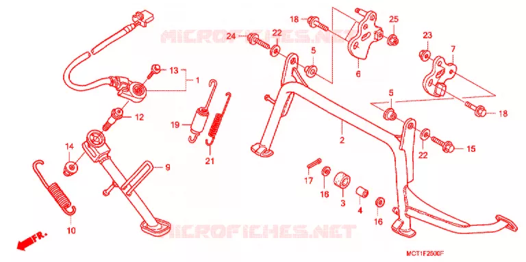 SIDE STAND Honda SCOOTER 400 SILVERWING 2003  FJS400D3