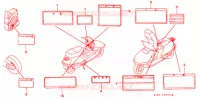 CAUTION LABEL for Honda 250 FREEWAY With speed warning light 1993