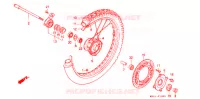 FRONT WHEEL (1) (RF/R2F/RH/R3J/RK/RL/R3L) for Honda XLR 250 R 1987
