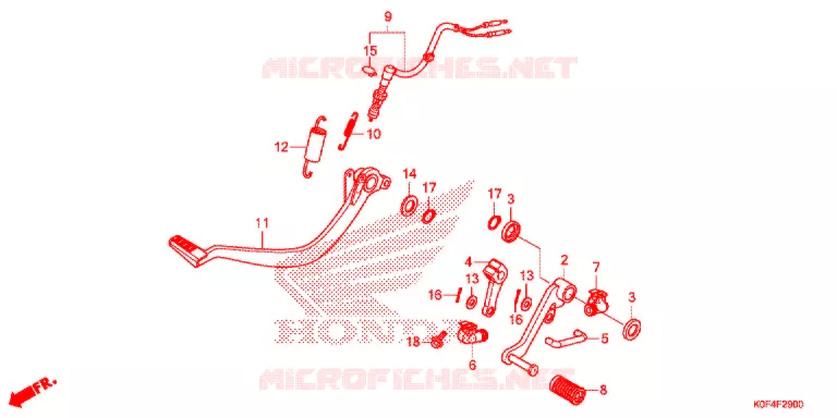 PEDAL Honda MOTO 125 MONKEY 2019  Z125MAK