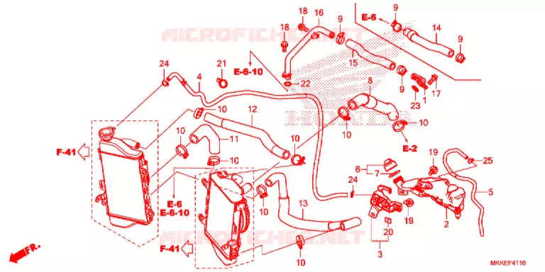 WATER HOSE Honda MOTO 1000 AFRICA-TWIN 2019  CRF1000ALK