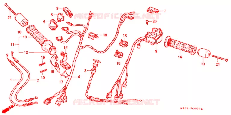LEVER - SWITCH - CABLE Honda MOTO 800 PC800 1994  PC800R