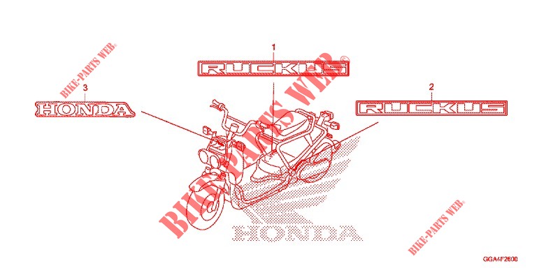 STICKERS for Honda RUCKUS 50 2019