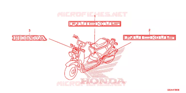 STICKERS Honda SCOOTER 50 RUCKUS 2019  NPS50K_A